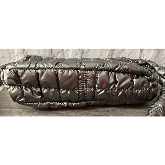 Jen & Co. / Jacqueline Silver Gray Quilted Satchel Shoulder Bag - Picture 5 of 8